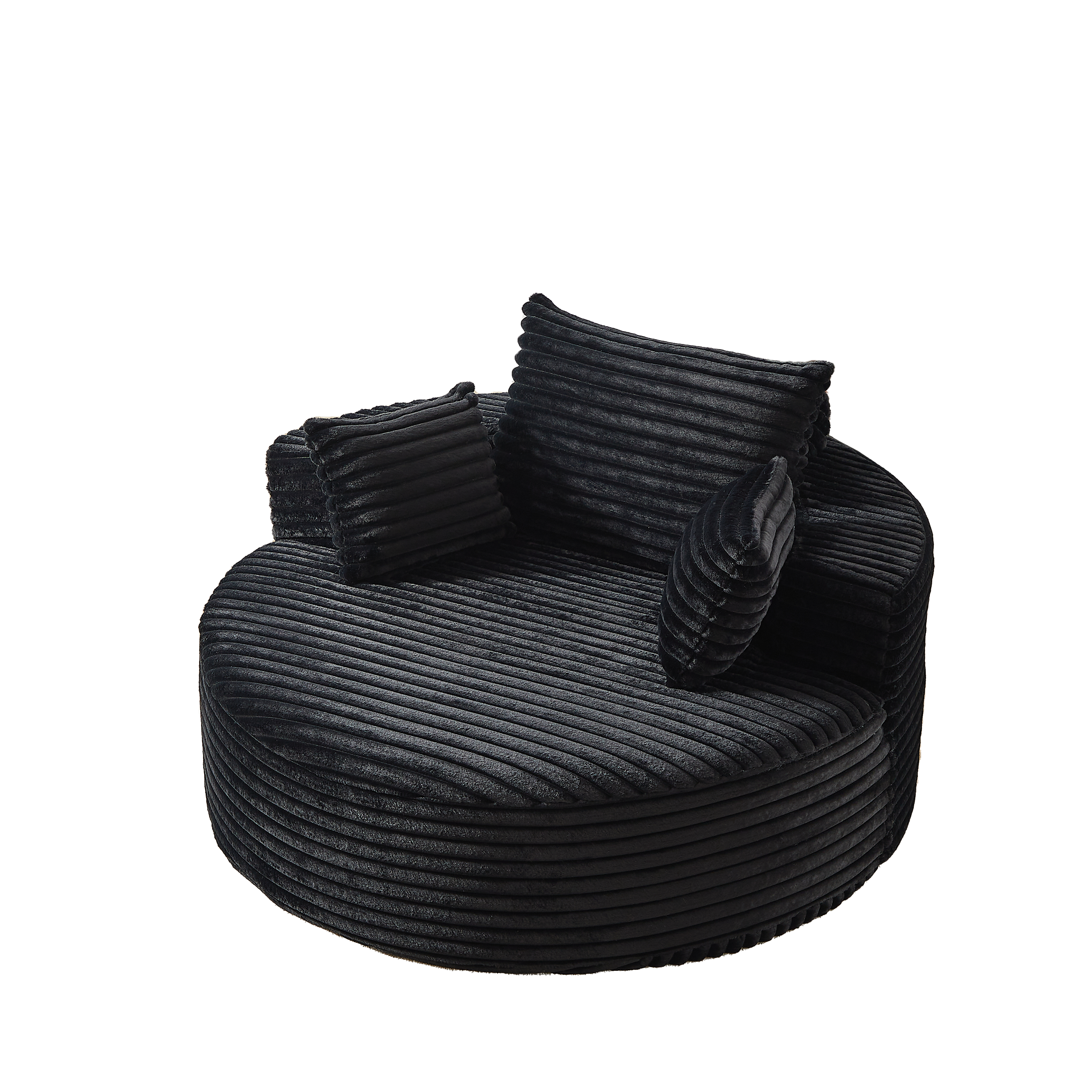 55'L Corduroy Sponge single sofa,No Assembly Required,Fluffy Modern Sleeper Chair for Living room, Bedroom, Lounge and Projection Room(Not a swivel chair.) - Grand Goldman Shop