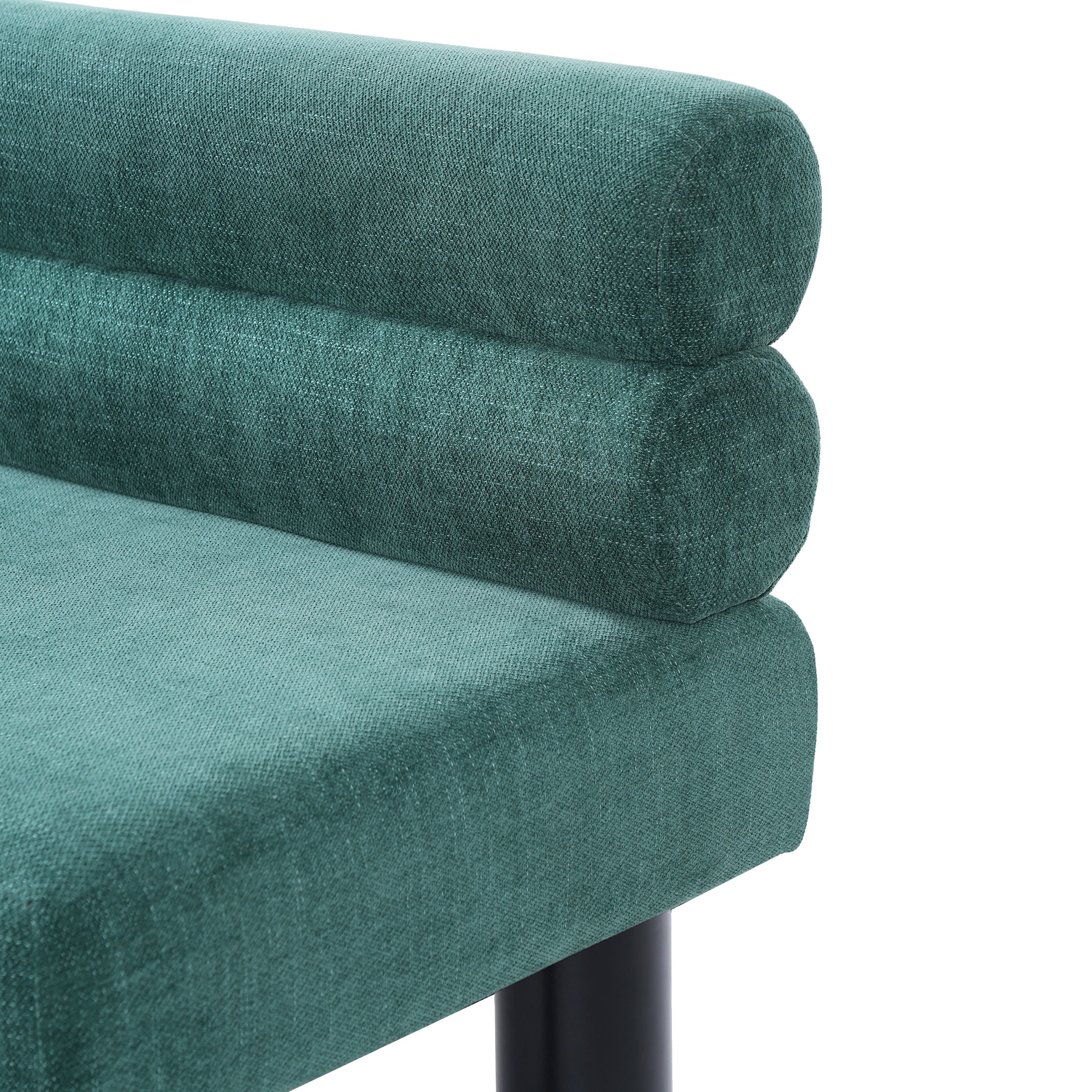 Upholstered Dining Bench, End of Bed, Entryway Bench, Ottoman for Dining Room, Bedroom, Living Room, Rubber Wood Leg 300 LBS Support, Green - Grand Goldman Shop