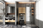 Toilet storage rack, independent bathroom, laundry room, space saving, natural color - Grand Goldman Shop
