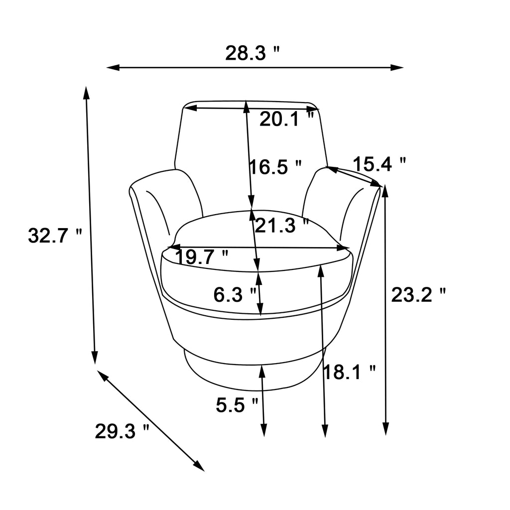 Velvet Swivel Barrel Chair, Swivel Accent Chairs Armchair for Living Room, Reading Chairs for Bedroom Comfy, Round Barrel Chairs with Gold Stainless Steel Base (Orange) - Grand Goldman Shop