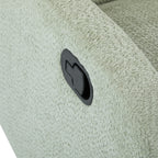 Modern 360 Swivel and Glider Recliner Chair in Light Green Boucle with Solid Wood Base - Grand Goldman Shop