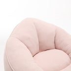 Bedding Bean Bag Sofa Chair with High-Pressure Foam and Footrest, Pink Microfiber - Grand Goldman Shop