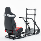 Enhanced and stable racing wheel cockpit, compatible with Fanatec, PXN, Thrustmaster, and Logitech adjustable driving simulat