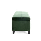 Indoor Forest Green Storage Ottoman Bench - 51.25''L Upholstered Entryway Bench with Hidden Storage, 300lbs Weight Capacity for Living Room, Bedroom & Hallway - Grand Goldman Shop