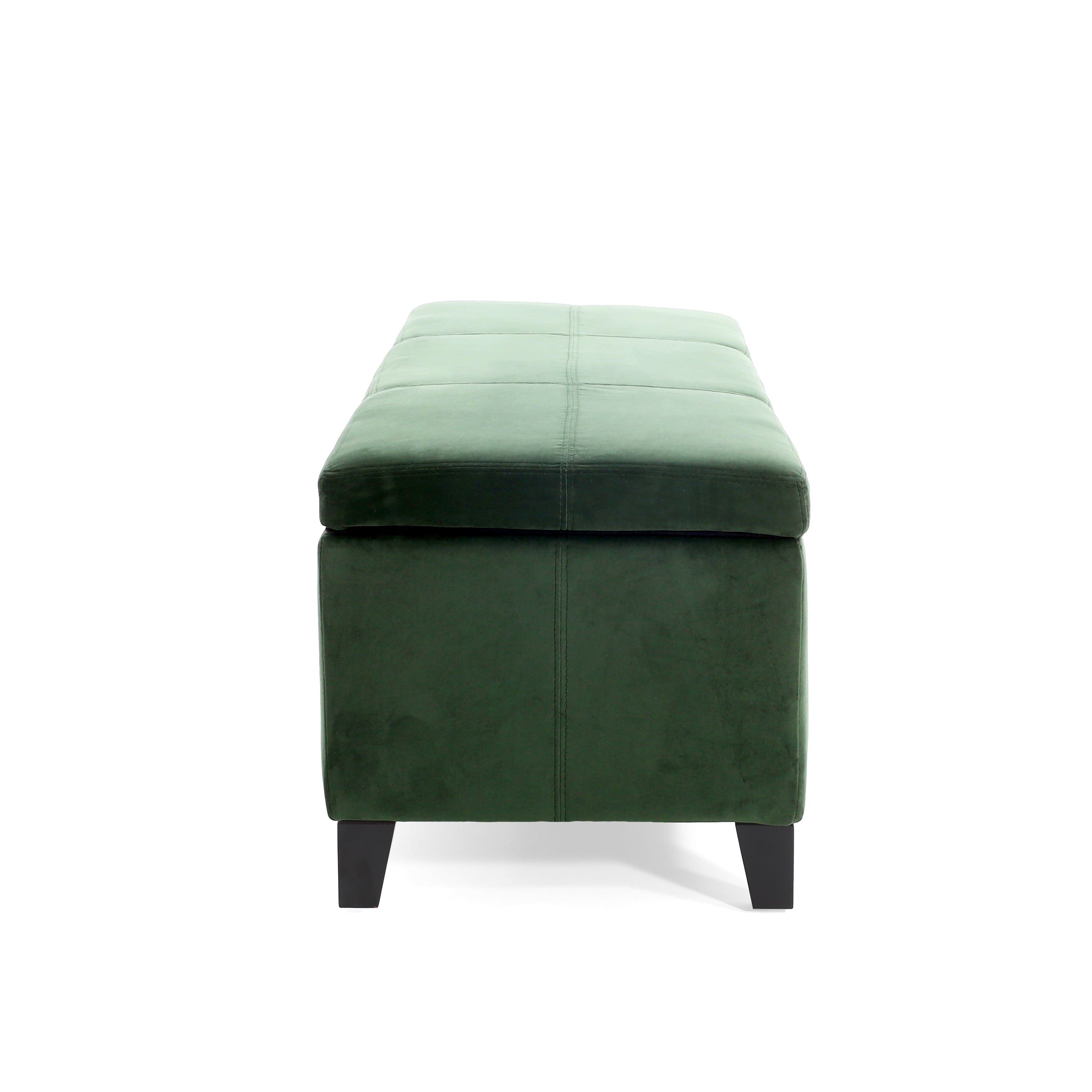 Indoor Forest Green Storage Ottoman Bench - 51.25''L Upholstered Entryway Bench with Hidden Storage, 300lbs Weight Capacity for Living Room, Bedroom & Hallway - Grand Goldman Shop