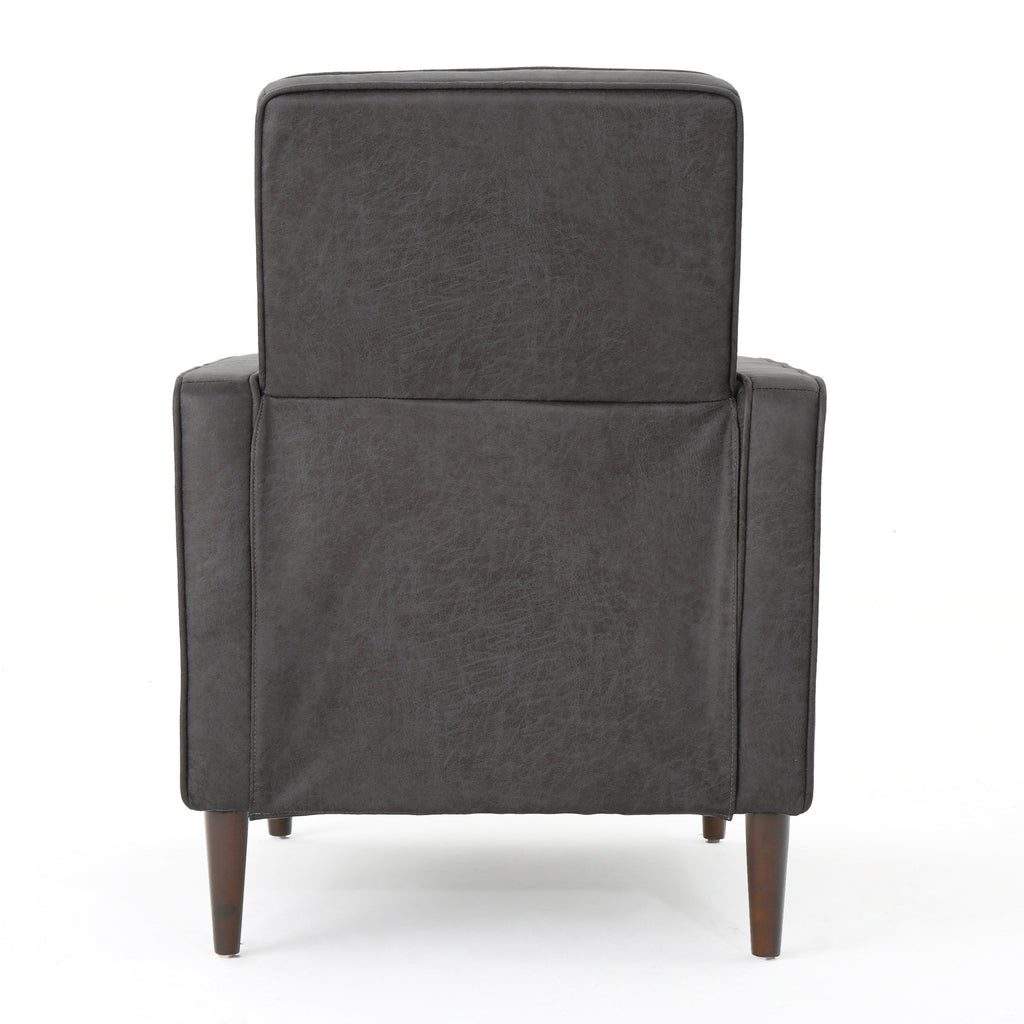 Macedonia Mid-Century Modern Button Tufted Fabric Recliner - Grand Goldman Shop