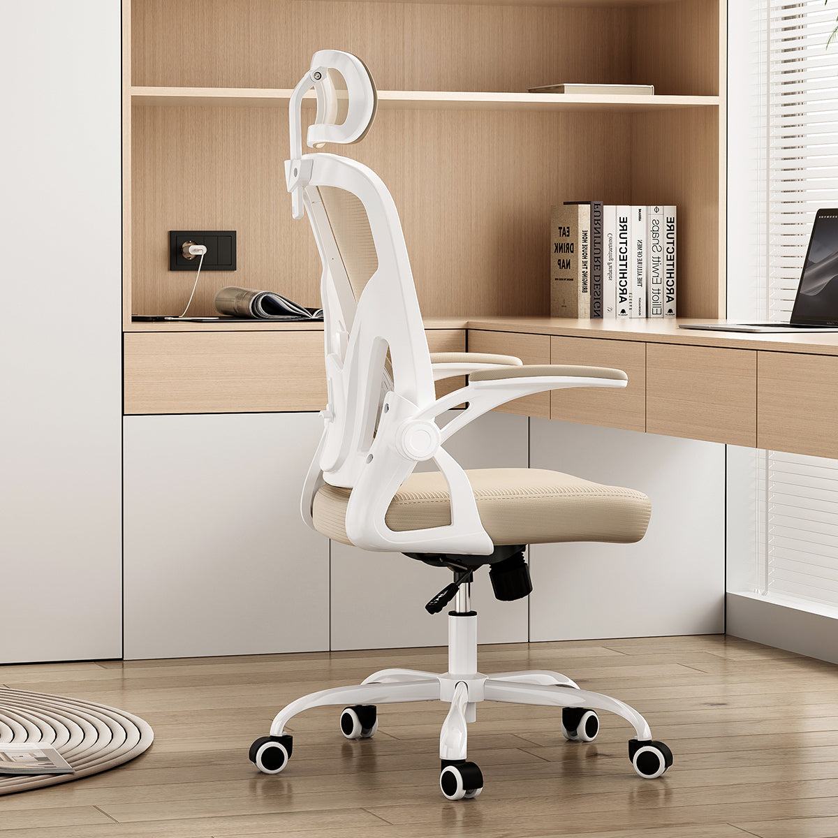 Ergonomic Office Chair, Home Office Desk Chair with Headrest, High Back Computer Chair with Armrests and Adjustable Lumbar Su