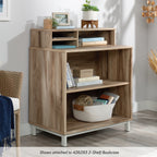 Organizer Hutch with Bookcase, Brown finish - Grand Goldman