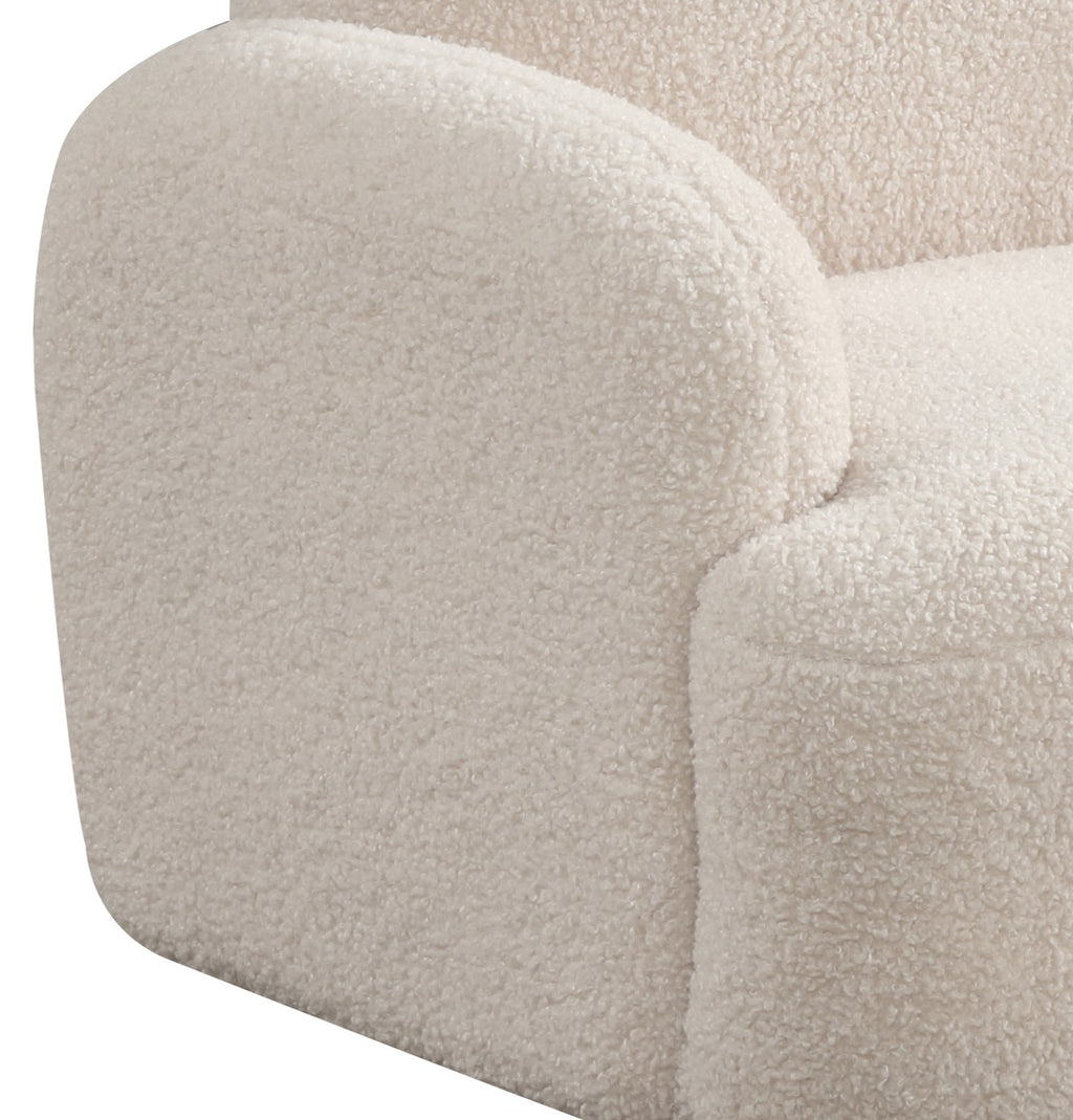 Raelynn 25.5'W Beige Sherpa Bear-Shaped Kids Armchair | Premium Home Decor - Grand Goldman