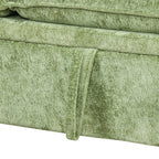 Convertible Sofa Bed Sectional Sofa Sleeper with Storage Ottoman, Green Chenille, 82.67 inches - Grand Goldman Shop