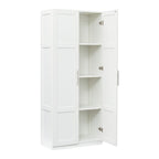 Pantry Cabinet, Kitchen Pantry Storage Cabinets with 2 Door and 3  Shelves, White Pantry Storage Cabinet, Cupboard for Kitchen, Dining Room and Living Room. - Grand Goldman Shop