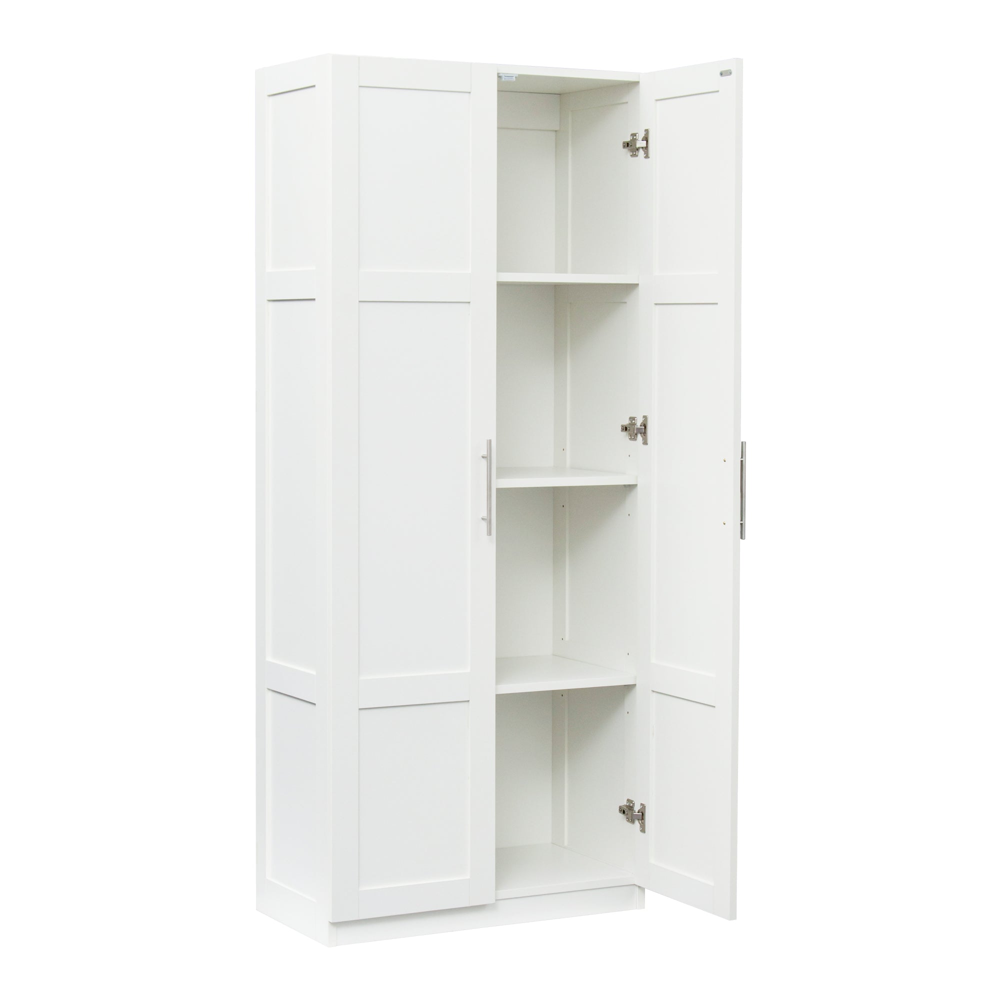 Pantry Cabinet, Kitchen Pantry Storage Cabinets with 2 Door and 3  Shelves, White Pantry Storage Cabinet, Cupboard for Kitchen, Dining Room and Living Room. - Grand Goldman Shop