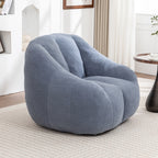 Comfy Bean Bag Chair with Memory Foam Filler – Tufted Soft Stuffed Bean Bag Sofa for Dorm, Apartment, or Living Room – Light Blue - Grand Goldman Shop