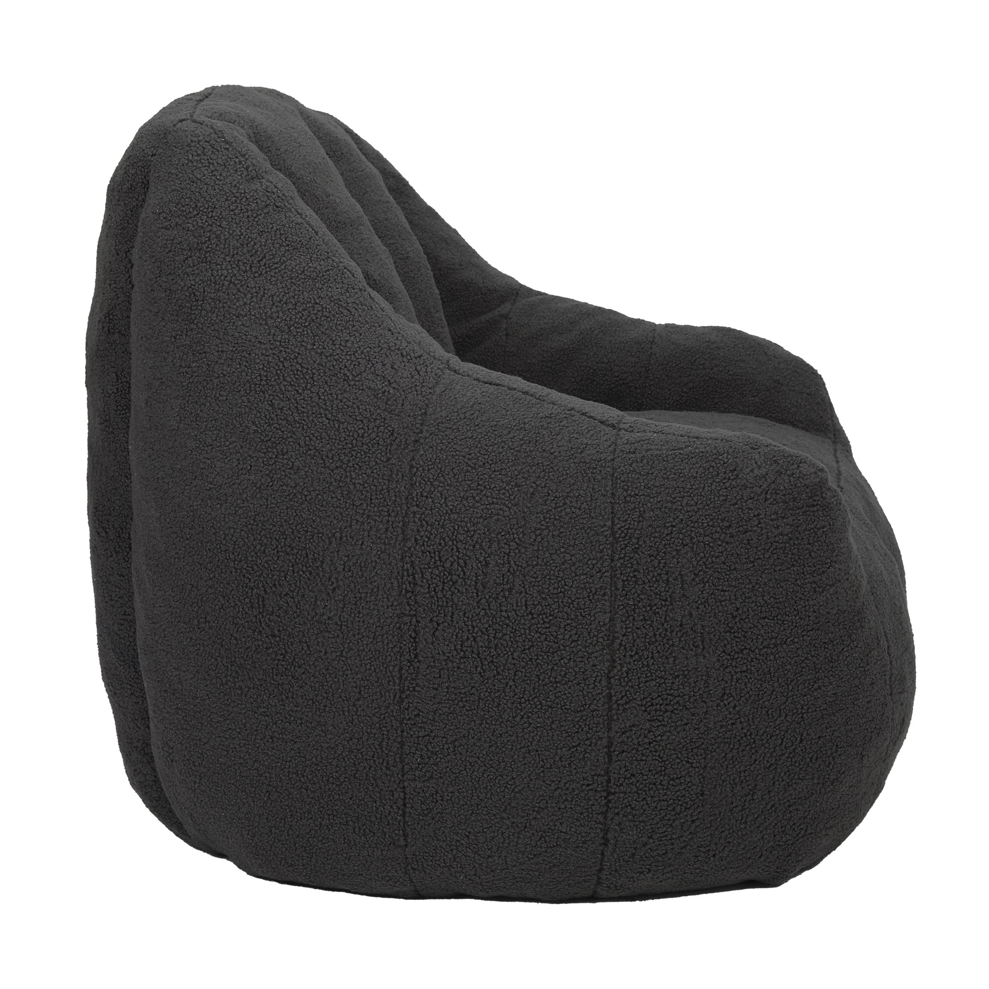 Comfy Bean Bag Chair with Memory Foam Filler – Tufted Soft Stuffed Bean Bag Sofa for Dorm, Apartment, or Living Room – Dark Gray - Grand Goldman Shop