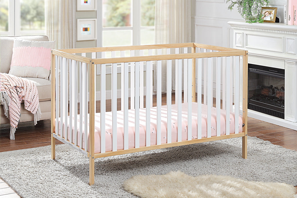 Deux Remi 3-in-1 Convertible Island Crib Natural/White - Grand Goldman