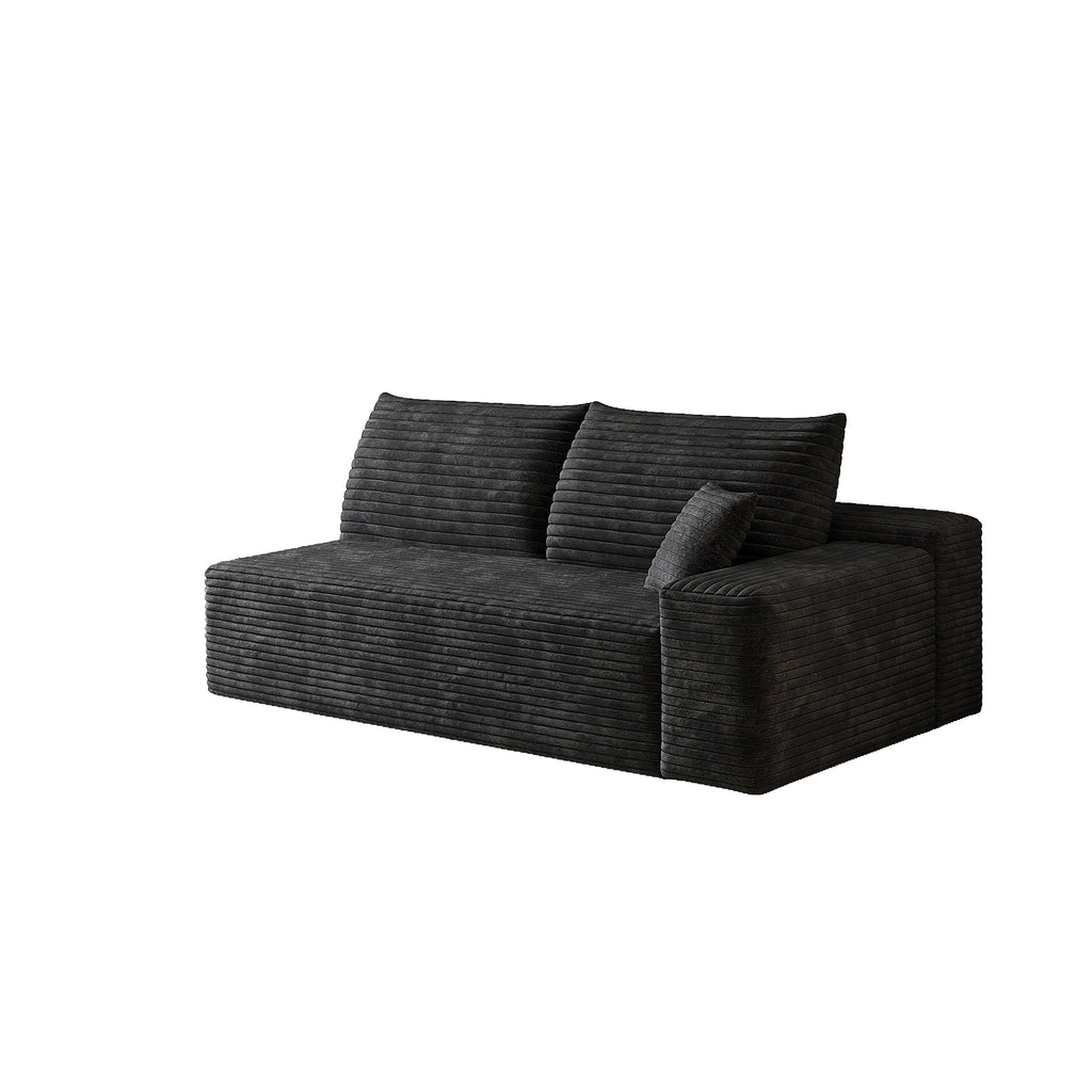 Y119-3SEAT-LEFT-BLACK-SOFA - Grand Goldman Shop