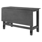 TOPMAX Farmhouse Wood Extendable Dining Table with Drop Leaf for Small Places, Gray(OLD SKU:N717P195019) - Grand Goldman Shop
