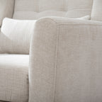 Modern Accent Chair Upholstered Foam Filled Living Room Chairs Comfy Reading Chair Mid Century Modern Chair with Chenille Fabric Lounge Arm Chairs Armchair for Living Room Bedroom (Beige) - Grand Goldman Shop