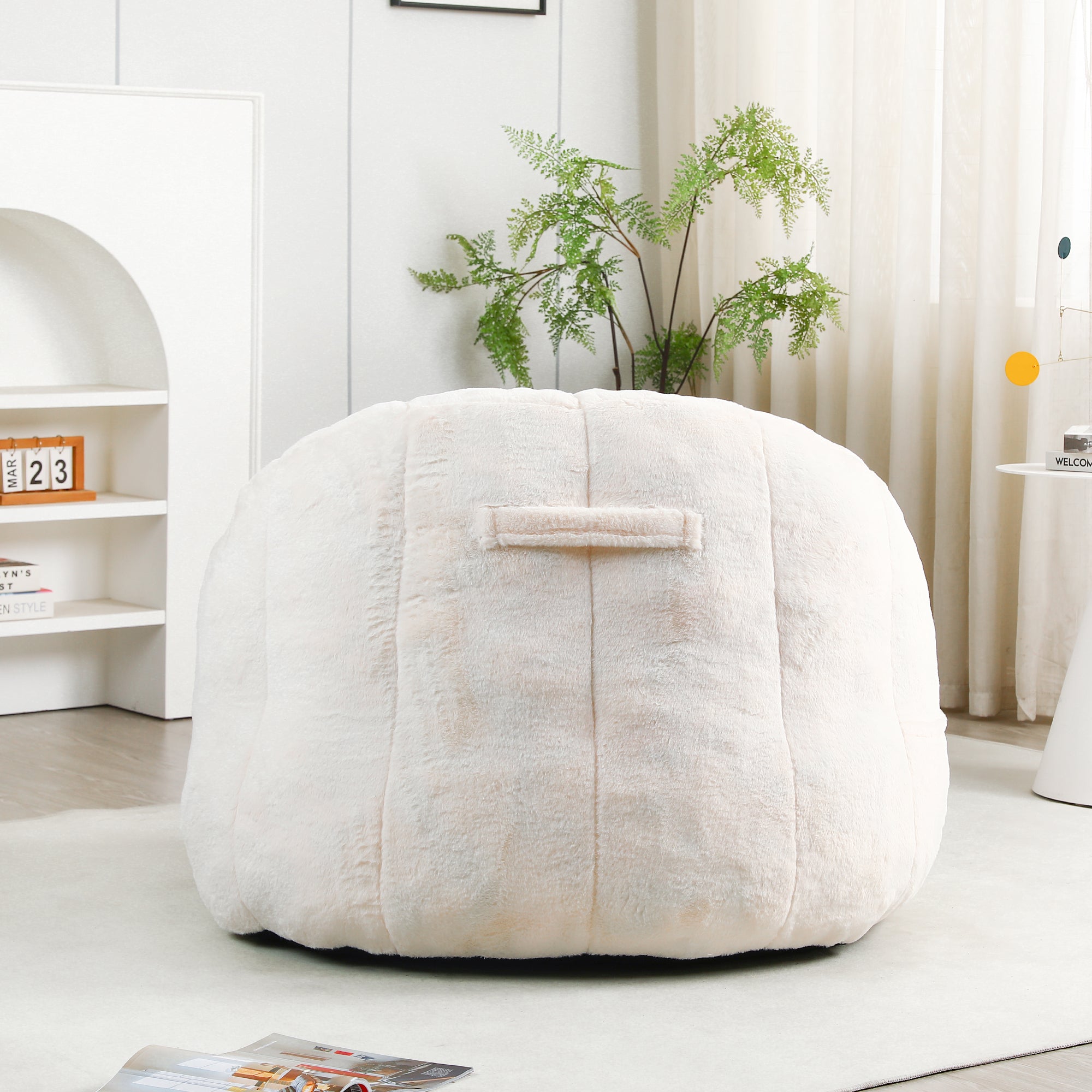 Beanbag Chair, Beanbag Sofa Chair with Armrests Stuffed High-Density Foam, Lazy Sofa Comfy Chairs Beanbag Chair for Adults in Living Room, Bedroom Reading - Grand Goldman Shop