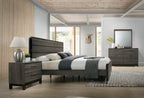 Ioana Antique Grey Finish Wood Bed Room Set, Queen Size Bed, Dresser, Mirror, Night Stand - Grand Goldman Shop