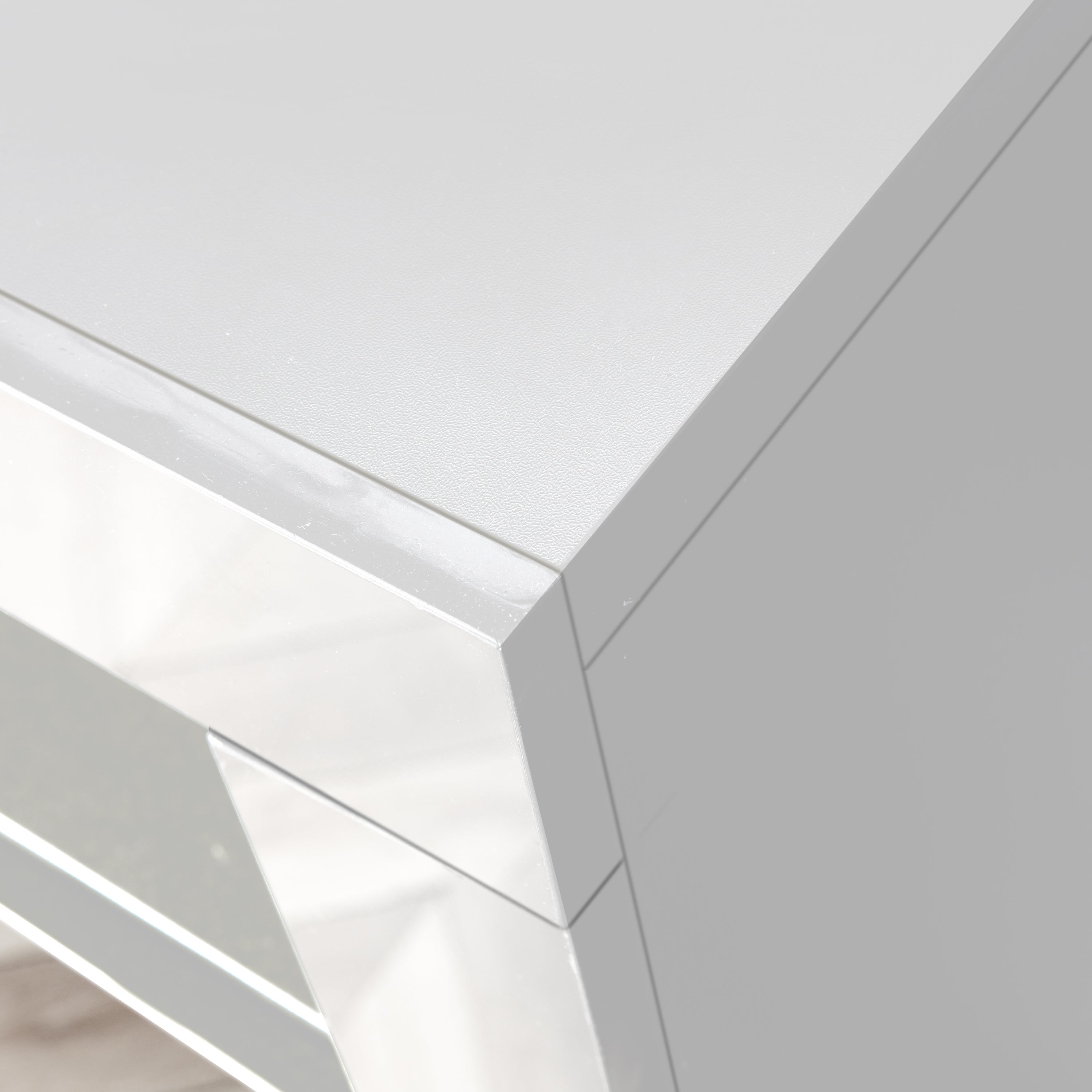 Living Room Sideboard Storage Cabinet WHITE  High Gloss with LED Light, Modern Kitchen Unit Cupboard Buffet Wooden Storage Display Cabinet TV Stand with 3 Doors for Hallway Dining Room - Grand Goldman Shop