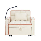 Convertible Sleeper Chair Sofa Bed Adjustable Pull Out Sleeper Chair Bed Multi-Pockets Folding Sofa Bed for Living Room Bedroom Small Space,3-in-1 Sofa Bed - Grand Goldman Shop