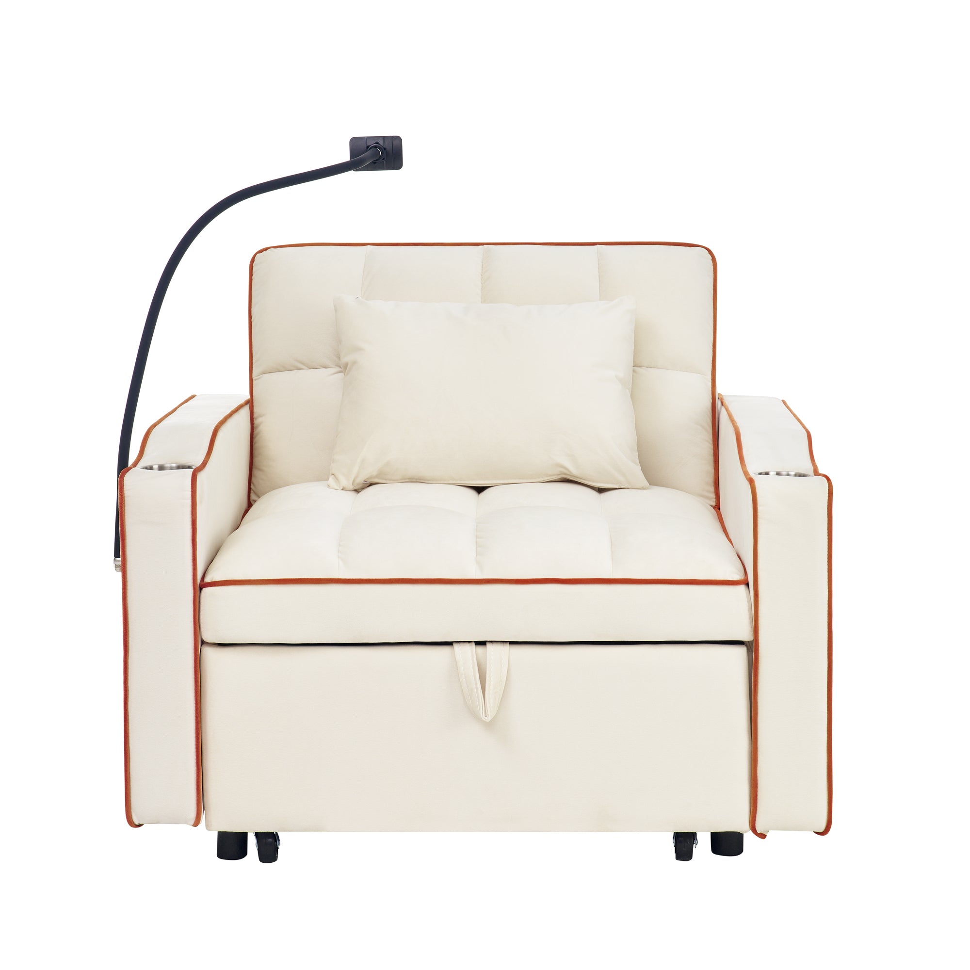 Convertible Sleeper Chair Sofa Bed Adjustable Pull Out Sleeper Chair Bed Multi-Pockets Folding Sofa Bed for Living Room Bedroom Small Space,3-in-1 Sofa Bed - Grand Goldman Shop