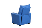 Evelyne 23'W Blue PU Leather Kids Recliner Chair with Cupholder - Grand Goldman