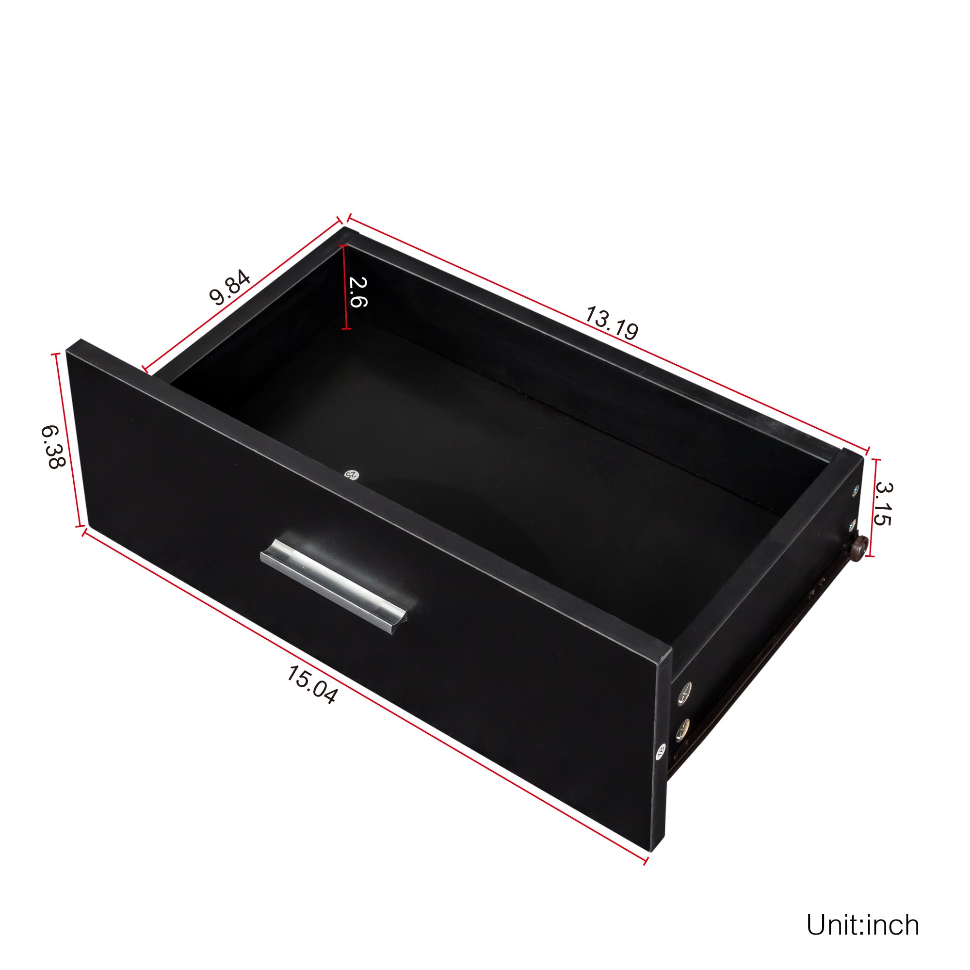 Black modern simple hair desk, multi-layer storage, large storage space - Grand Goldman Shop