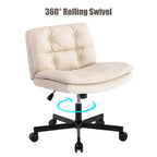 UPGRADE! Larger Size 360° Swivel Home Office Desk Chair with Wheels - Grand Goldman