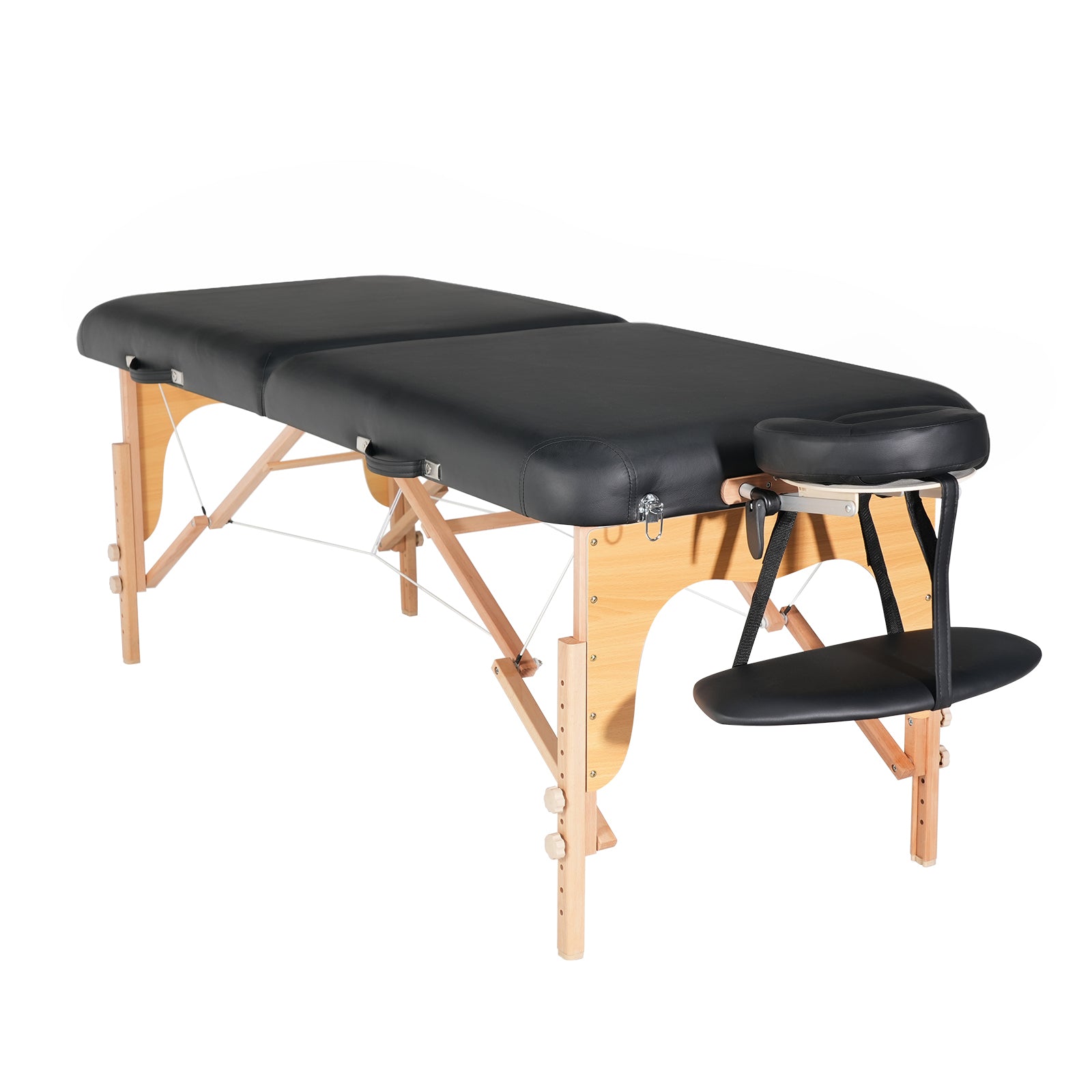 Professional Wide Massage Table 30' W, Heavy Duty Folding Massage Table,  8-Level Height Adjustable Facial Salon Tattoo Bed, 