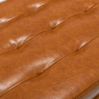 Storage Bench with Storage Bench for Bedroom End of Bed Bench Foot of Bed Bench Entryway Bench Storage Ottoman Bench 43.3' W x 17.7' Brown Leather Bench - Grand Goldman Shop