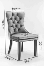 A&A Furniture,Nikki Collection Modern, High-end Tufted Solid Wood Contemporary Velvet Upholstered Dining Chair with Golden Stainless Steel Plating Legs,Nailhead Trim,Set of 2,Gold, SW1601GL - Grand Goldman Shop