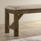 Raven Wood Fabric Upholstered Dining Bench - Grand Goldman Shop