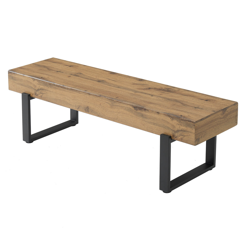 59' Wood Bench for Bedroom End of Bed, Farmhouse Indoor Kitchen Table Benches,Versatile Modern Shoe Bench for Entryway, Natural - Grand Goldman Shop
