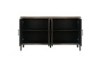 60 inches Modern Farmhouse Accent Cabinet with 4 Doors and Adjustable Shelf Wood Sideboard Buffet Cabinet Console Table Credenza Buffet Table for Kitchen Dining Room Entryway Hallway(Antique Brown) - Grand Goldman Shop
