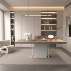 Rectangle extendable dining table for 6-10 people aged effect wood 160-200 cm - Grand Goldman Shop