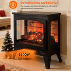 21 inchThree-sided Freestanding Electric Fireplace Stove heater with 3D Flame effect with remote control - Grand Goldman Shop
