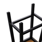 K&K 53inch Large Kitchen Island with 2 Bar Stools, Power Outlet,Door Internal Storage Rack, Kitchen Storage Cart on 5 Wheels with Drop Leaf, 5 Open Side Racks, 3 Drawers,Black (Three Packages) - Grand Goldman Shop