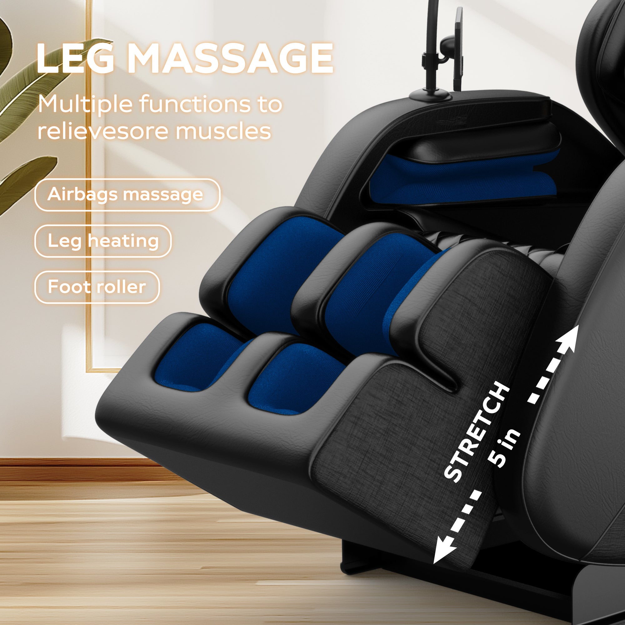 2024 Massage Chair Recliner with Zero Gravity with Full Body Air Pressure - Grand Goldman Shop