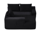 96.9' Cloud Sectional Couch with L-Shape Chaise,Modern Modular Sofa with Deep Seat, Upholstered Couches for Living Room Bedroom,No Assembly Required, (Corduroy Fabric),Black - Grand Goldman Shop