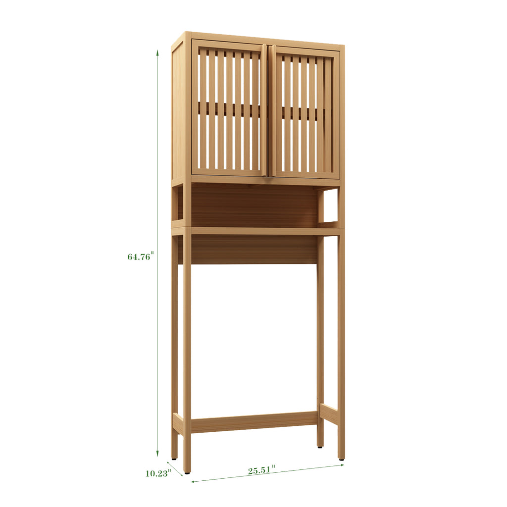 Toilet storage rack, independent bathroom, laundry room, space saving, natural color - Grand Goldman Shop