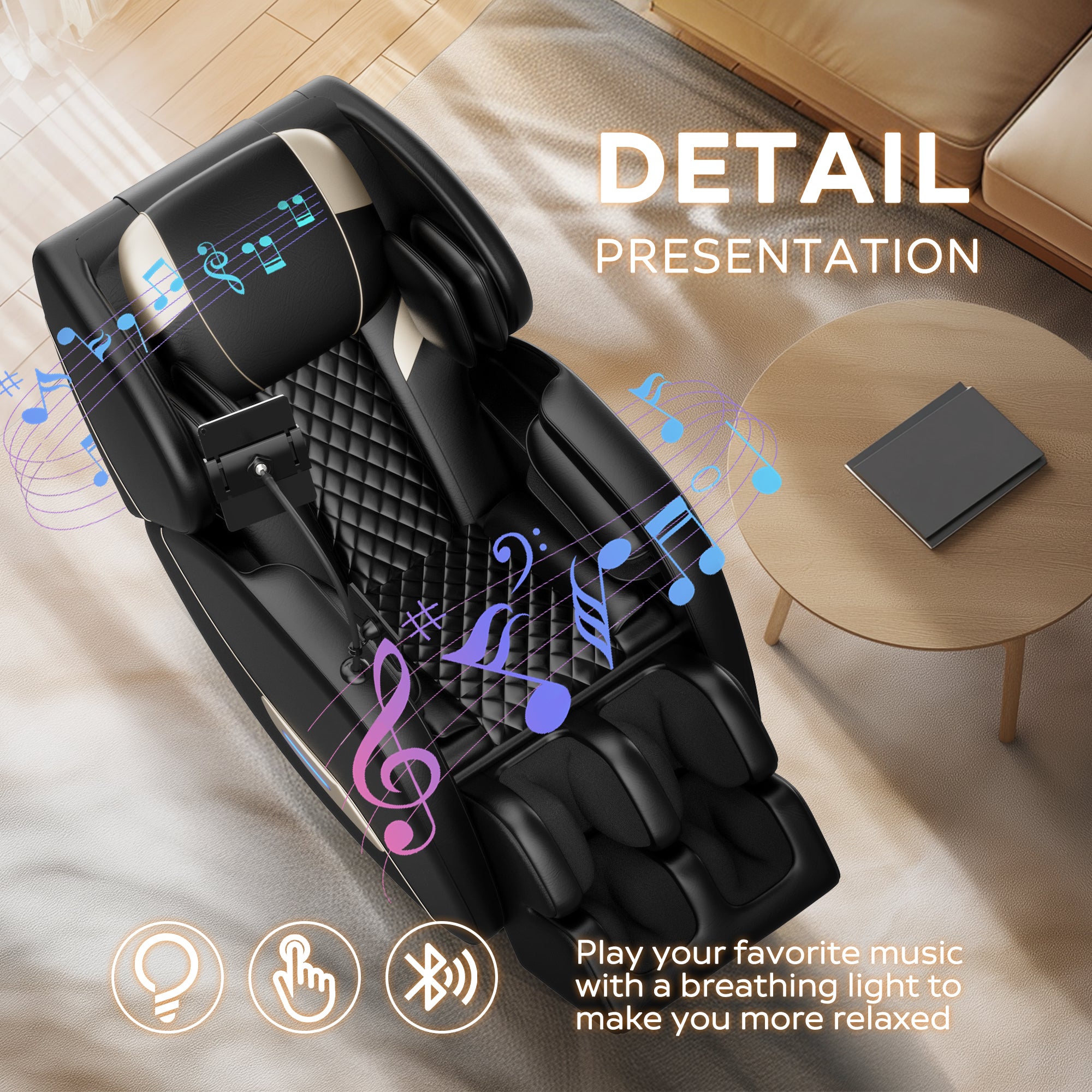 2024 Massage Chair Recliner with Zero Gravity with Full Body Air Pressure - Grand Goldman Shop