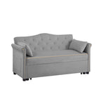 Grey Velvet Sleeper Sofa Bed - Grand Goldman Shop