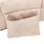 Linen Massage Chaise Lounge Indoor with Remote Control, Ergonomic Electric Massage Lounger in Beige - Grand Goldman Shop