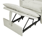 Sleeper Sofa Chair Bed, Convertible Sofa Chair 3-in-1, Adjustable Sleeper Chair Pullout Sofa Bed with Modern Velvet Fabric for Living Room Apartment Small Space, Beige - Grand Goldman Shop
