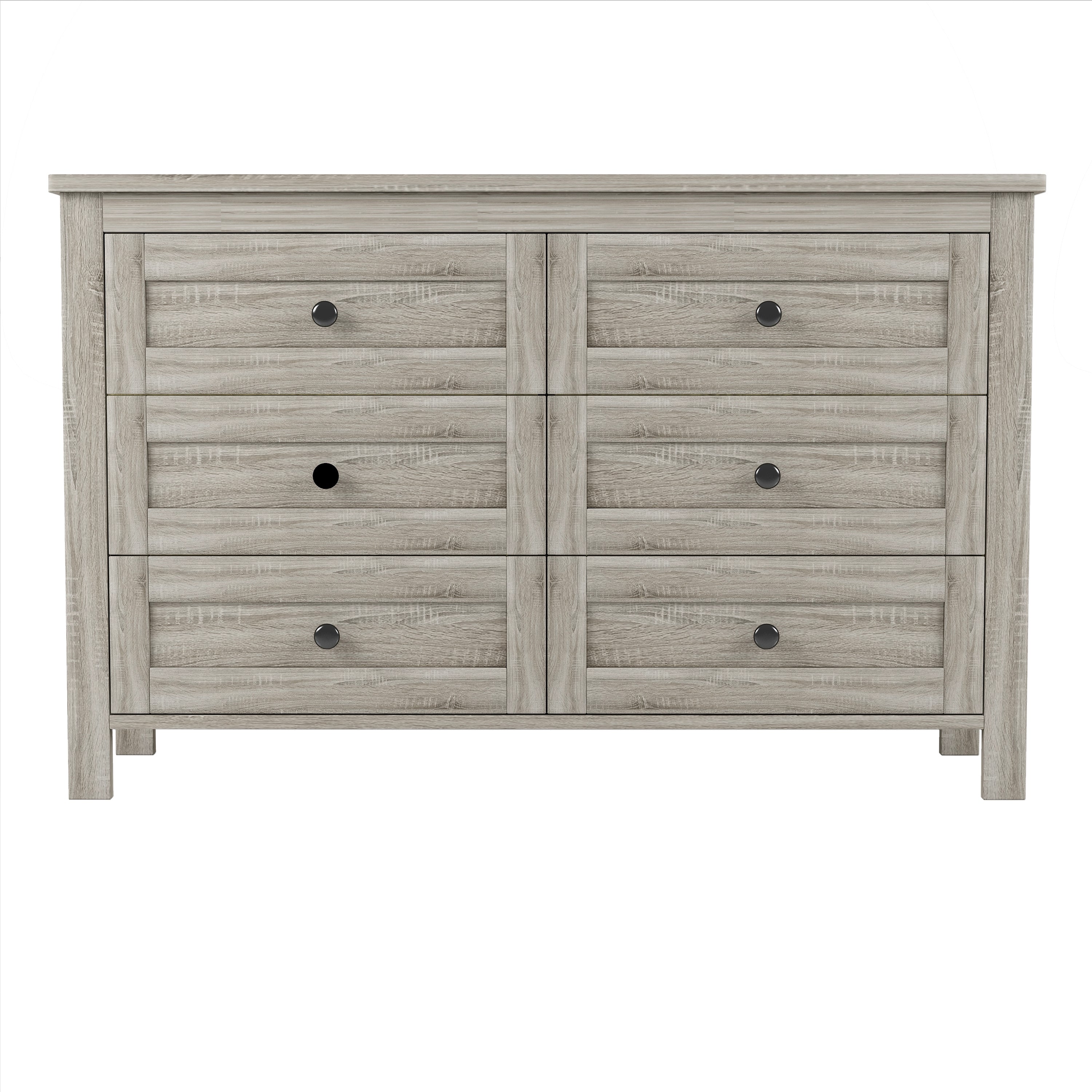 3-Pieces Bedroom Sets Queen Size Farmhouse Platform Bed with Double Sliding Door Storage Headboard and Charging Station, Storage Nightstand and Dresser, Antique Gray(Old SKU HL000092AAG) - Grand Goldman Shop