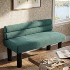 Upholstered Dining Bench, End of Bed, Entryway Bench, Ottoman for Dining Room, Bedroom, Living Room, Rubber Wood Leg 300 LBS Support, Green - Grand Goldman Shop