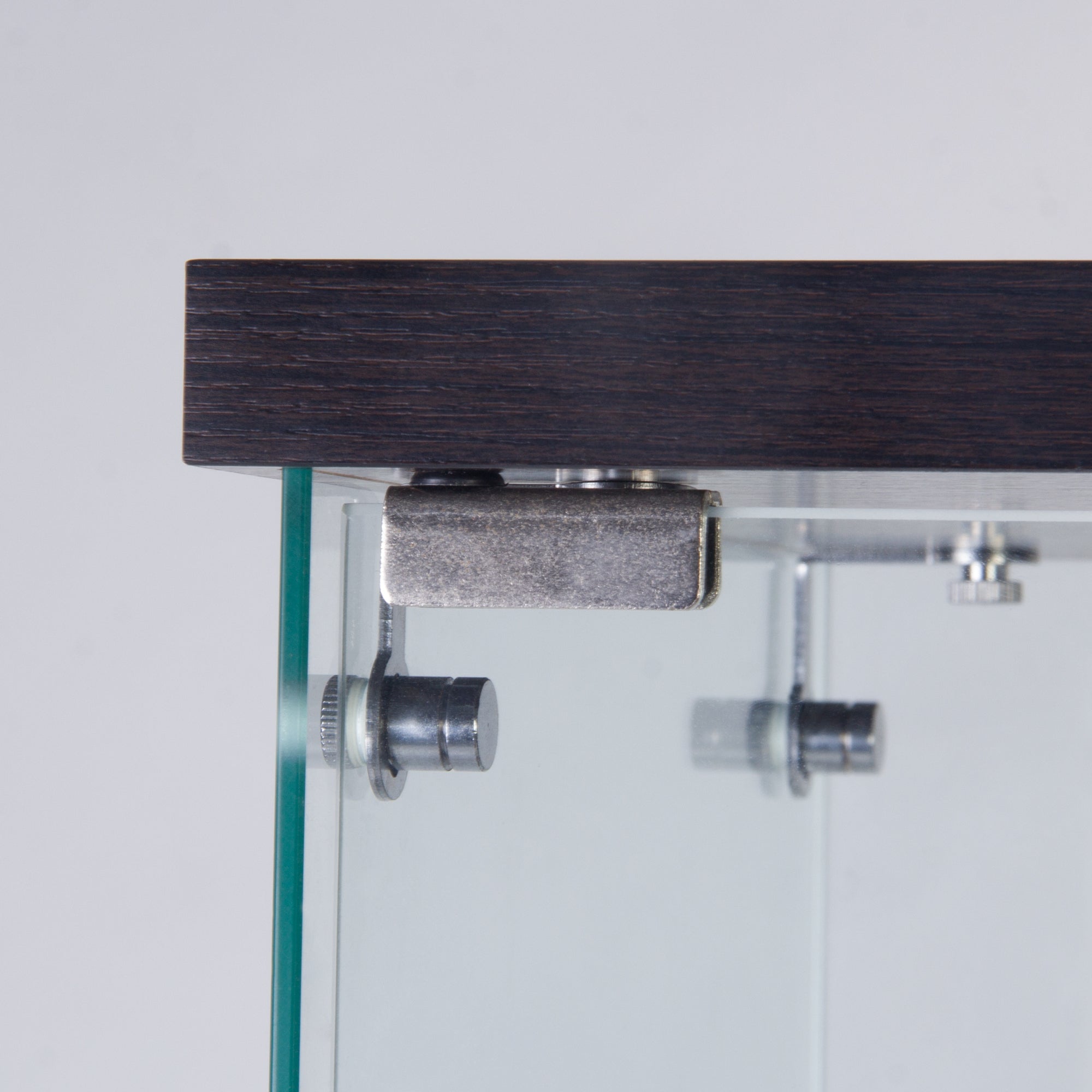 One Door Glass Cabinet Glass Display Cabinet with 3 Shelves, Black - Grand Goldman Shop