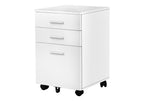 File Cabinet, Rolling Mobile, Storage Drawers, Printer Stand, Office, Work, White Laminate, Contemporary, Modern | Premium Ho